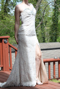 04 White Lace with Gemstones on Bodice