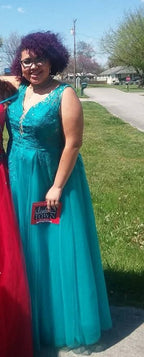 39 Sparkly Teal Dress