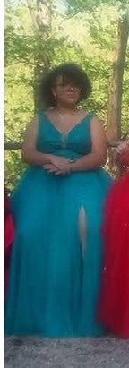 39 Sparkly Teal Dress
