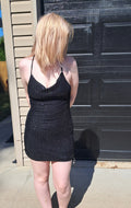 68 Black Sequin Dress