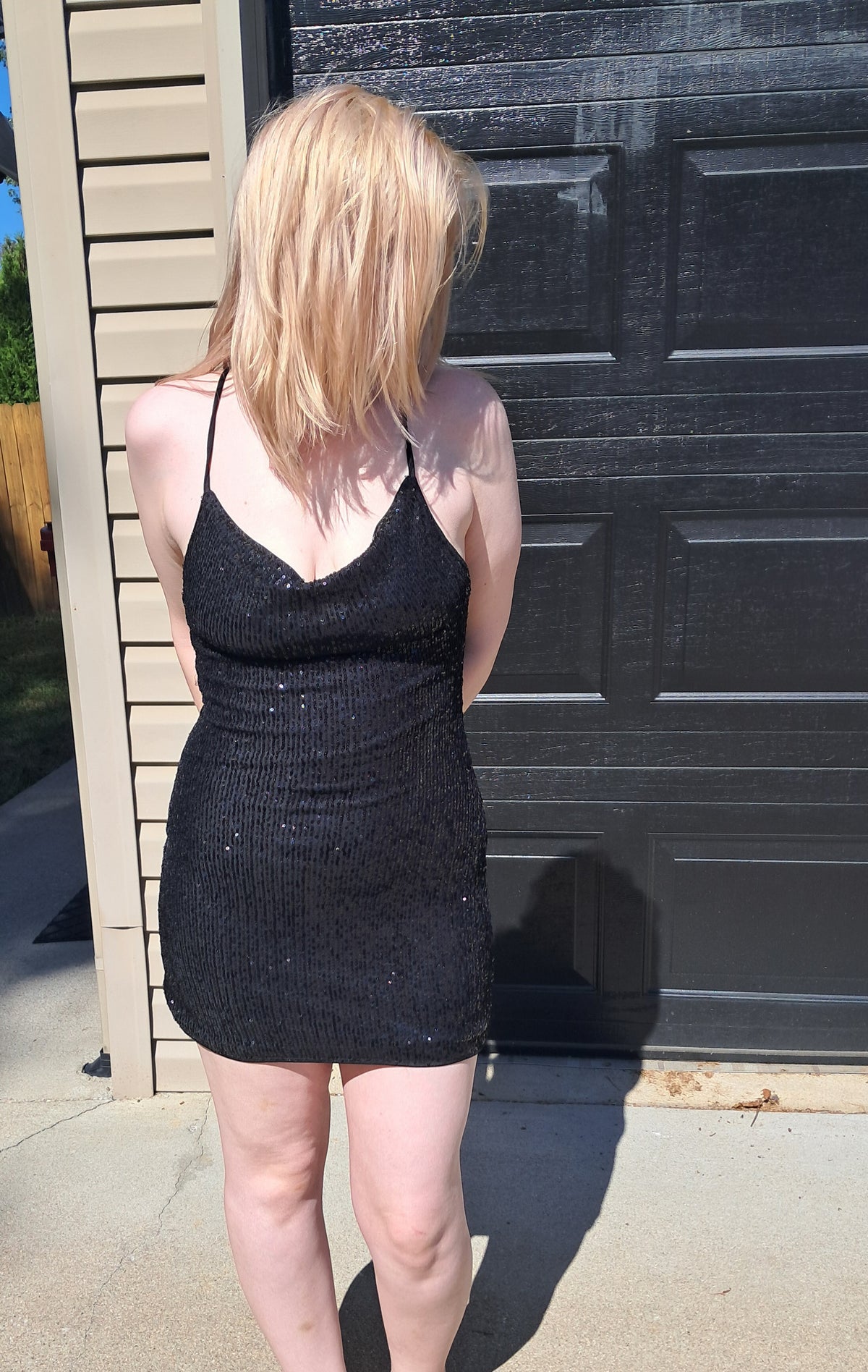 68 Black Sequin Dress
