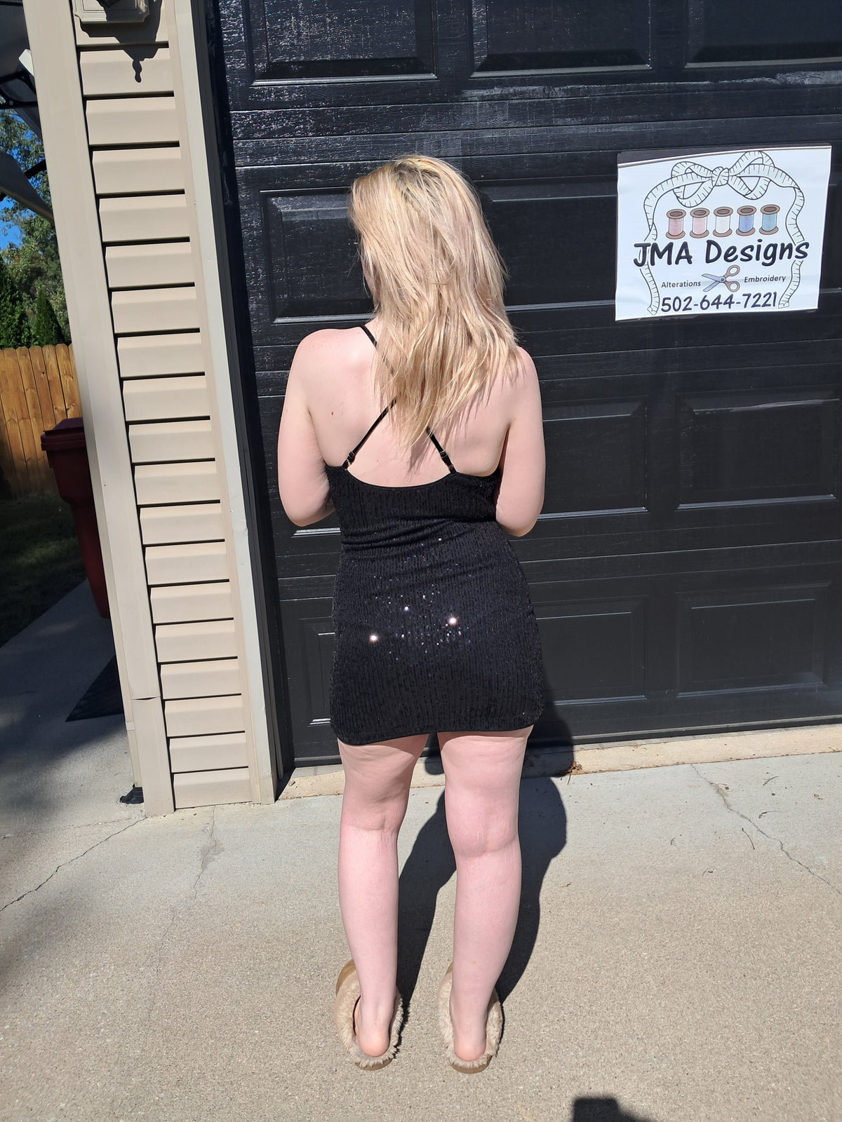 68 Black Sequin Dress