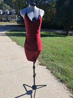 67 Maroon Spaghetti Strap Dress