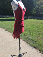 67 Maroon Spaghetti Strap Dress