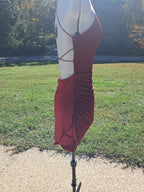 67 Maroon Spaghetti Strap Dress