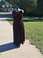 123 Velour Dress with modest slit