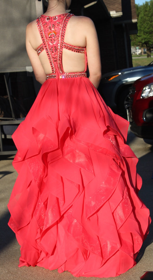 61 Pink beaded bodice