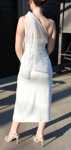 63 White Strapless Dress