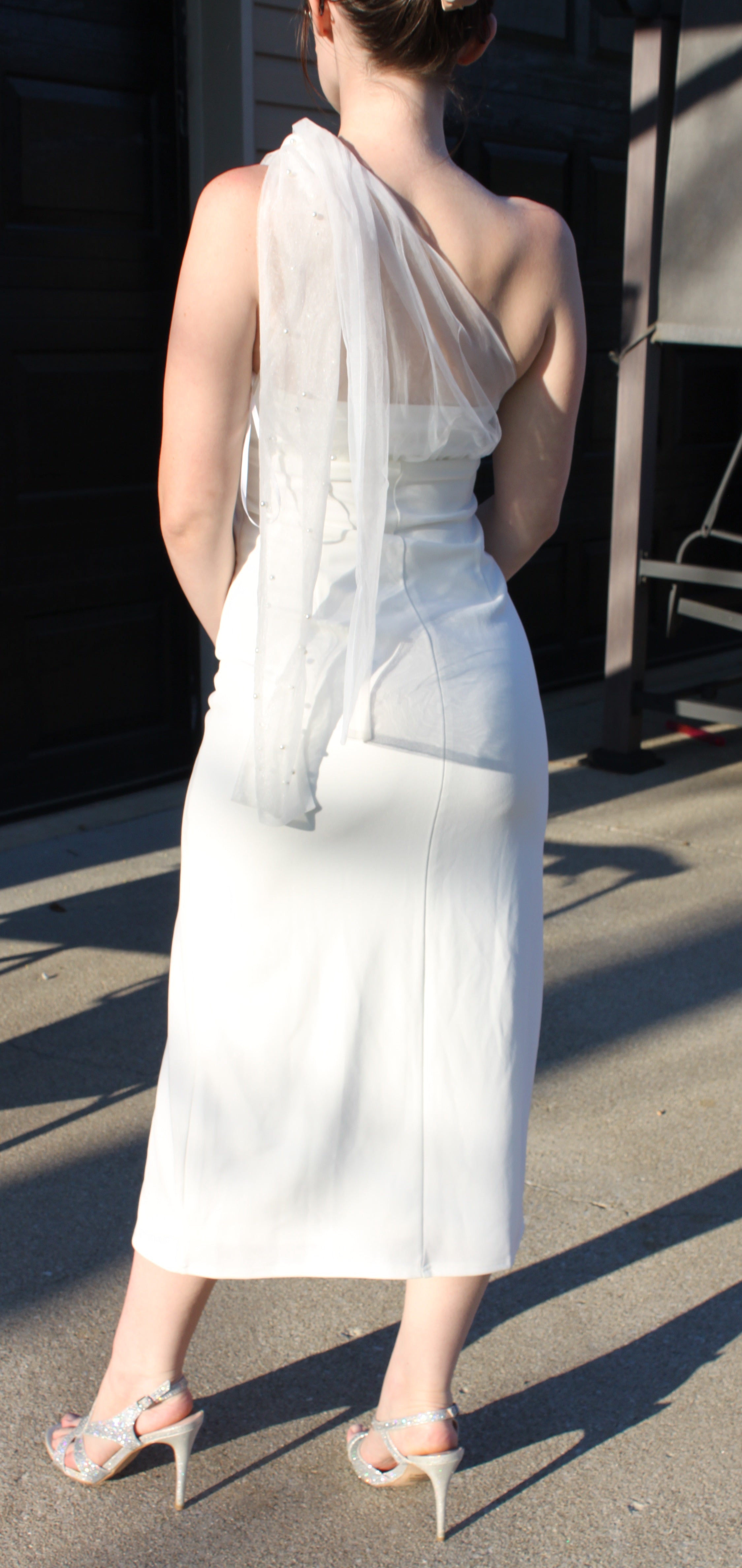 63 White Strapless Dress