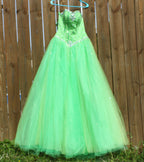 76 lime green ball gown