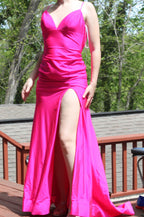 85 Hot Pink Spaghetti Strap Sherri Hill