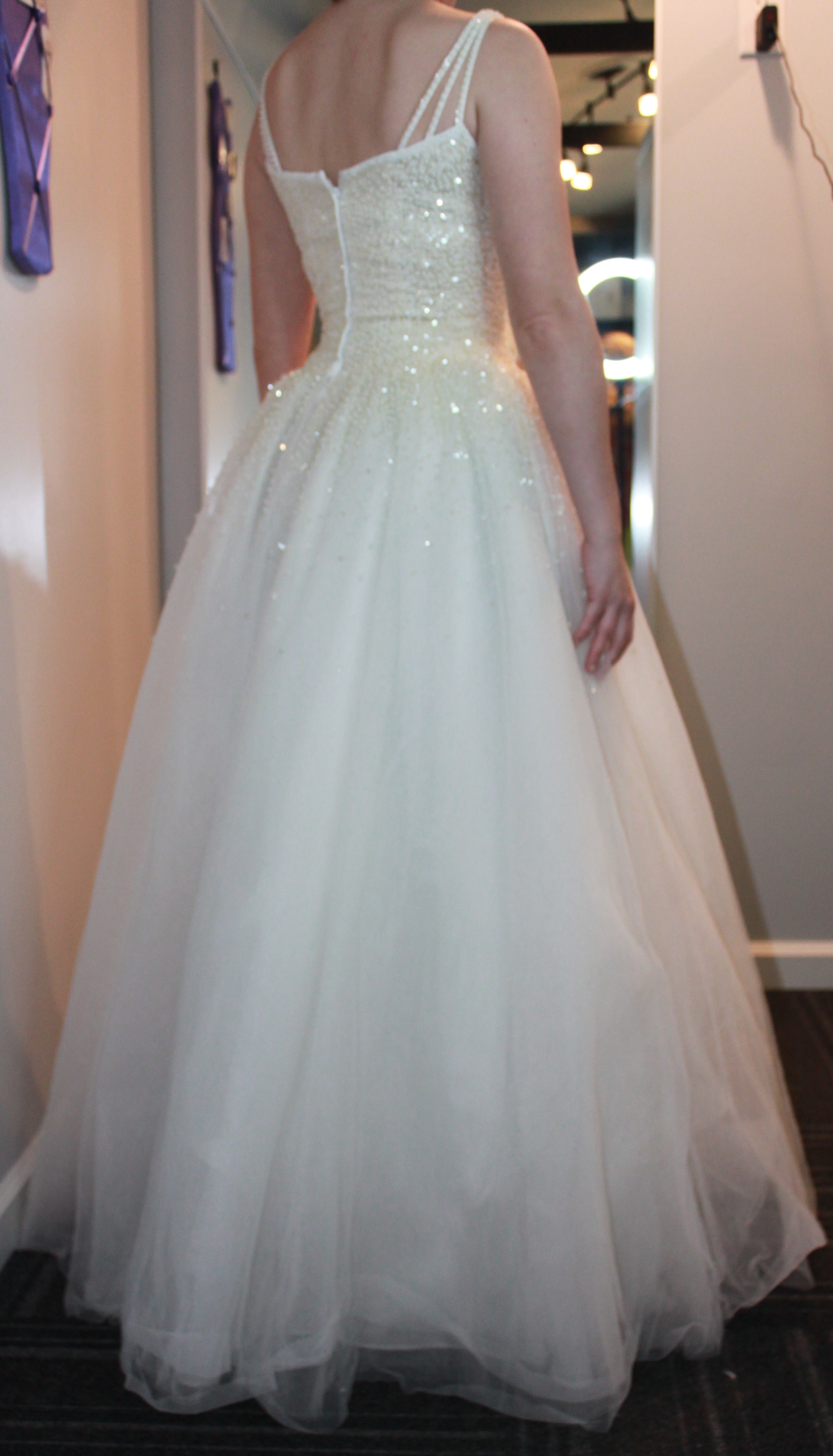 87 Sparkly bodice white dress