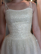 87 Sparkly bodice white dress