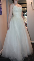 87 Sparkly bodice white dress