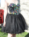 88 Sparkly short black dress