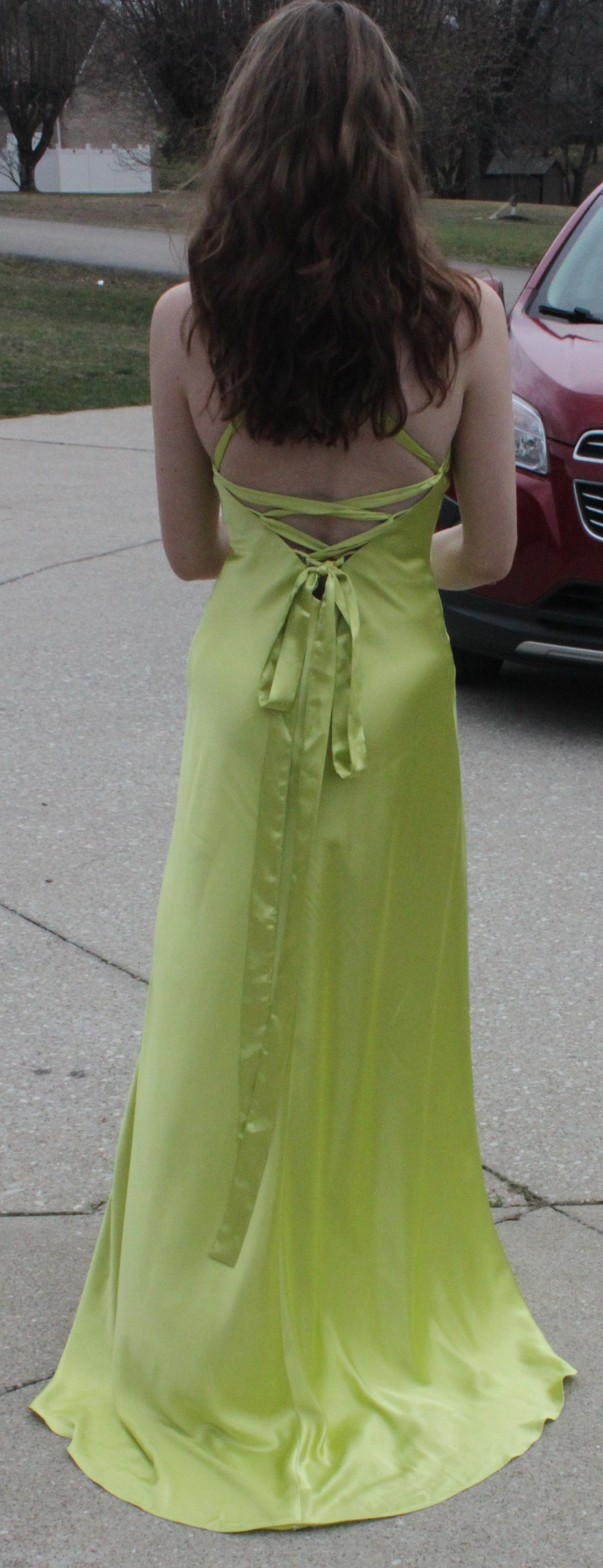 42 Lime Floor Length Empress Gown