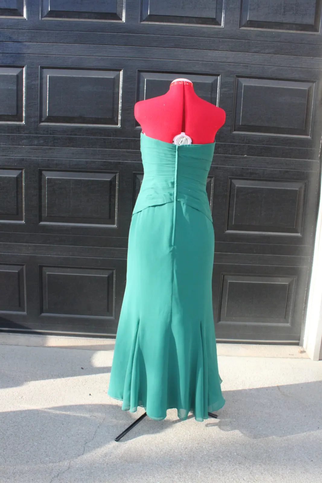 51 Emerald Strapless Mermaid Gown
