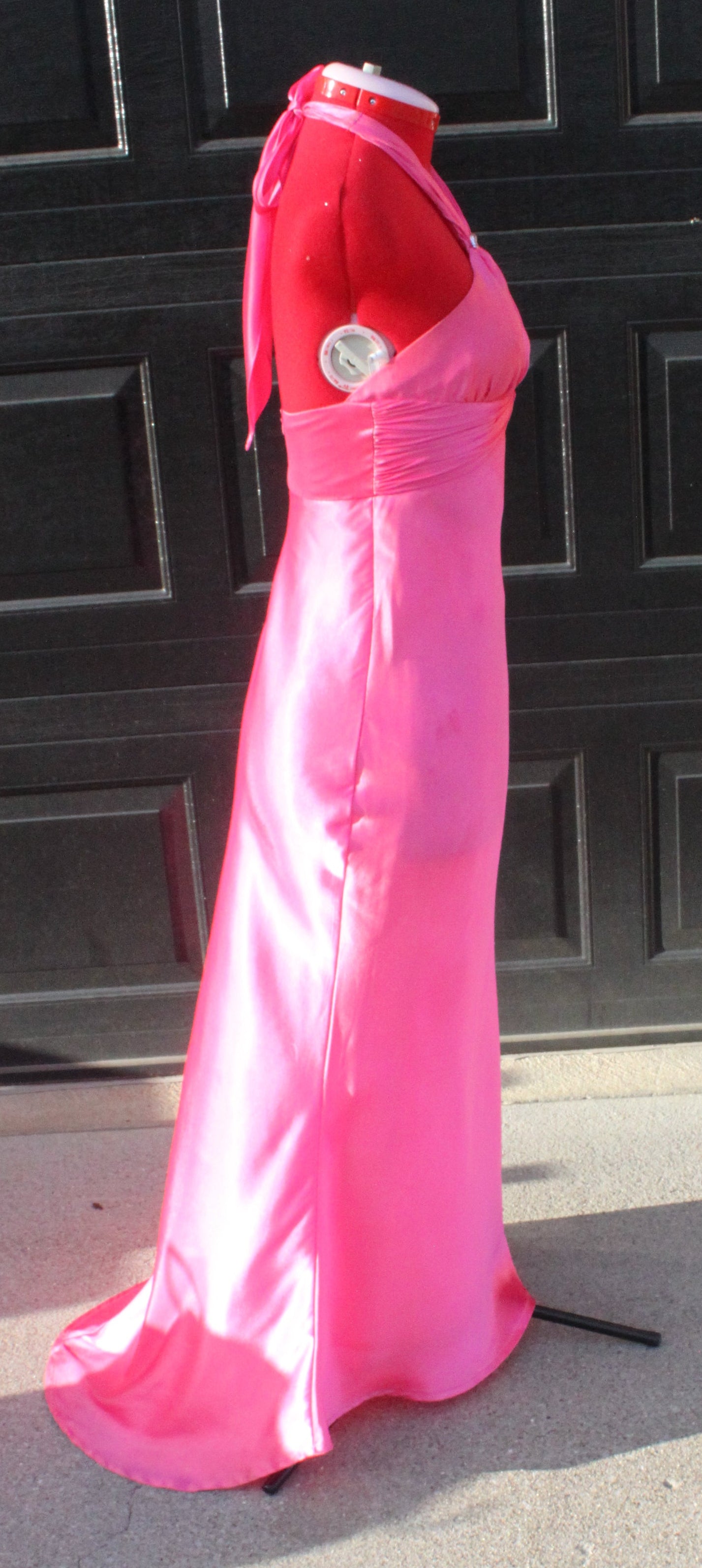 44 Morgan & Co. Bubble Gum Pink Satin Floor Gown