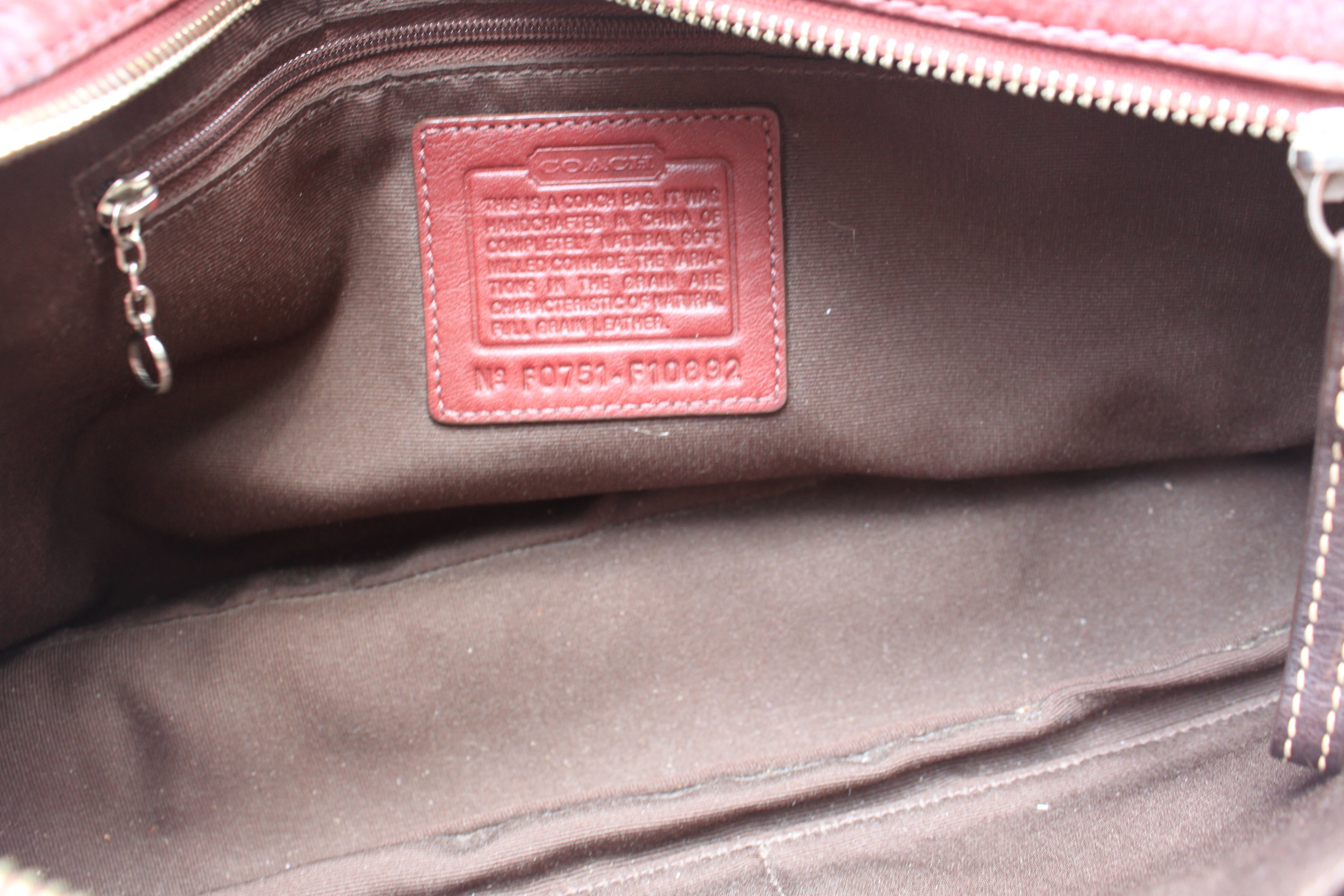 B05 2007 Coach Burgundy Bag