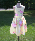 103 Yellow Peony Kids Dress