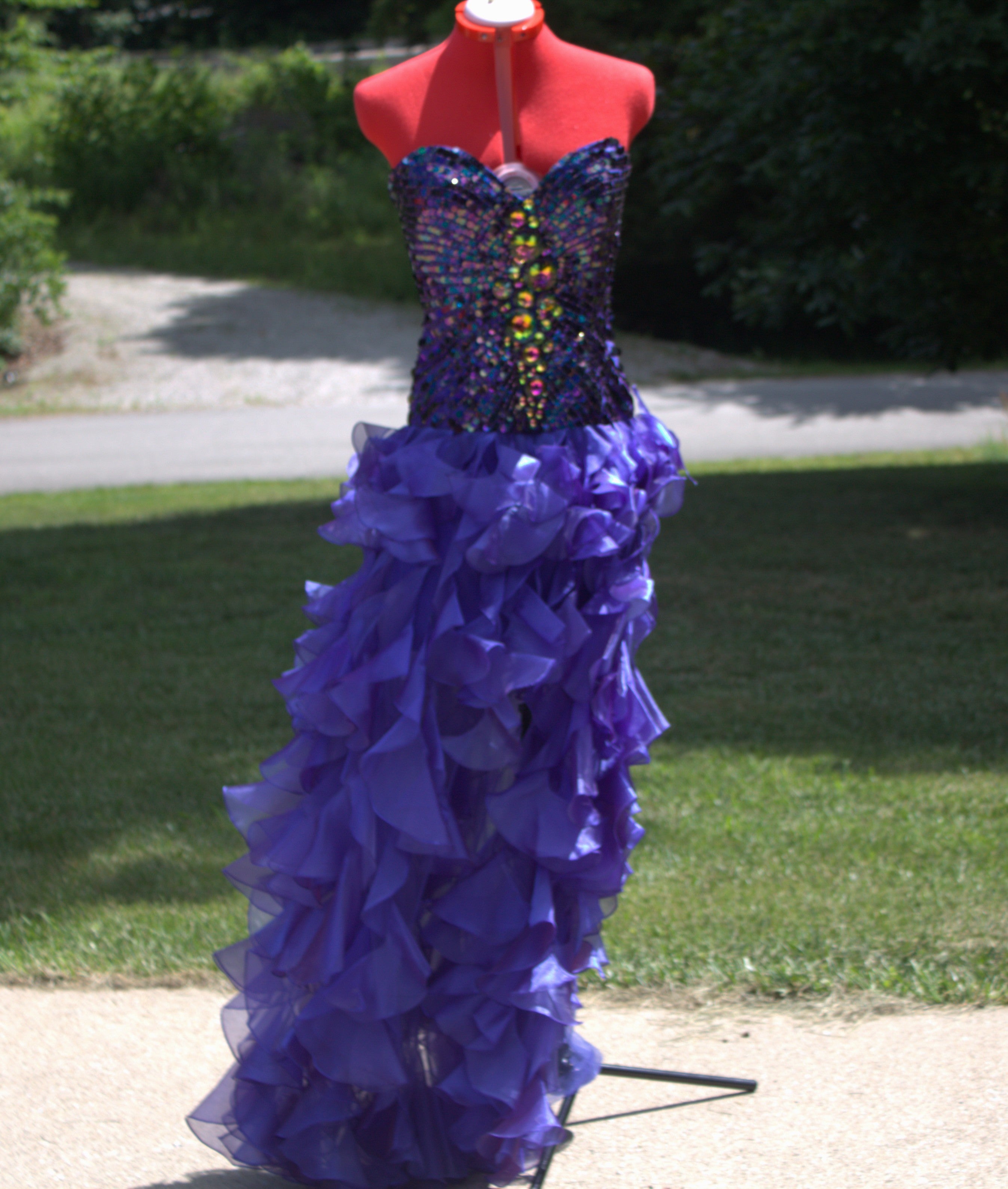 53 Purple Mermaid Sequin Dress