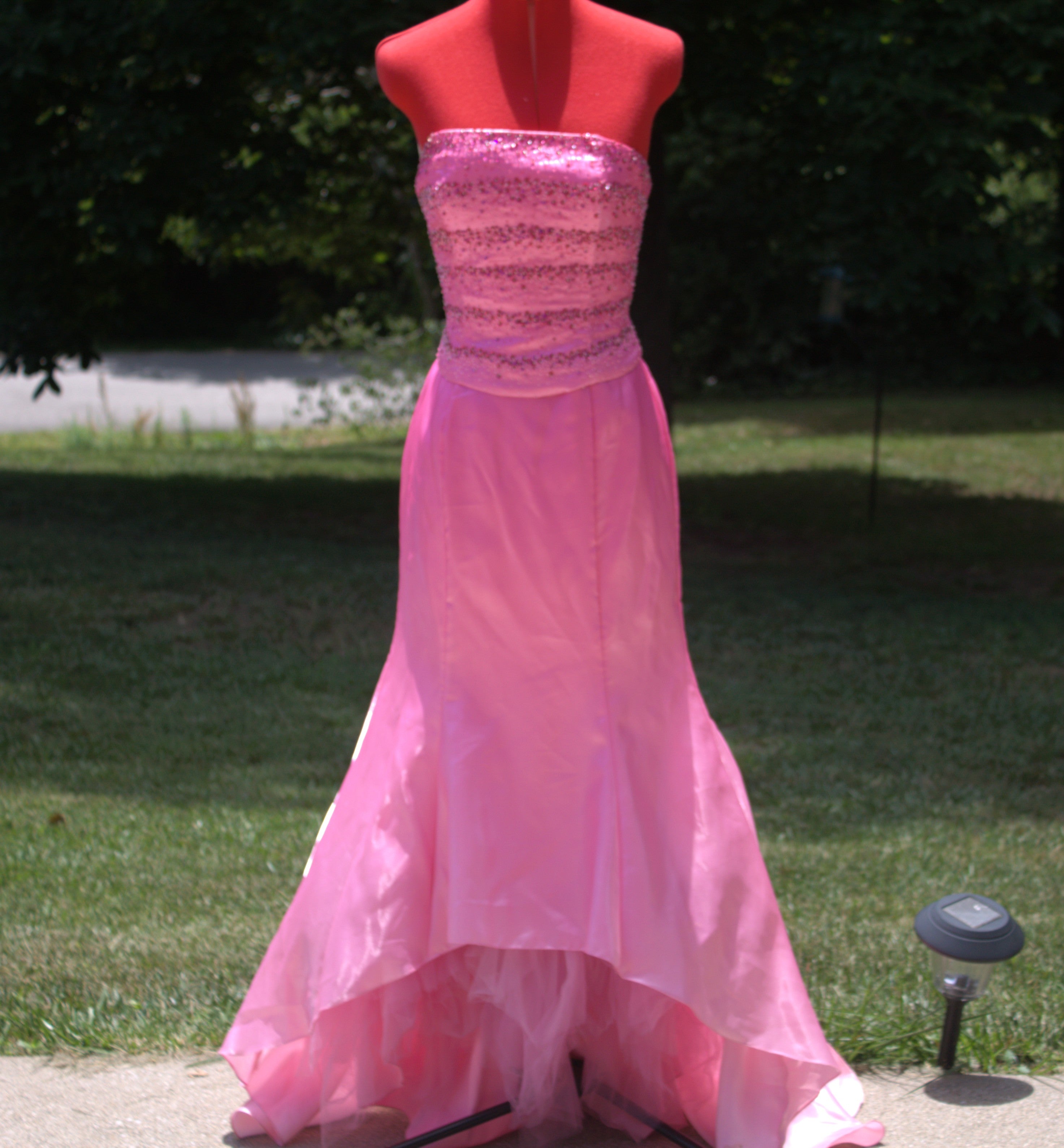 55 Ombre Beaded Blush Gown