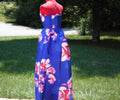96 Dark blue Foral Dress