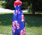 96 Dark blue Foral Dress