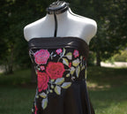 99 Strapless Embroidered Floral High Low Formal Dress