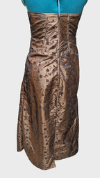 08 Strapless Brown Brocade