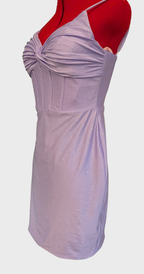 17 Short Lilac Glitter Party Dress
