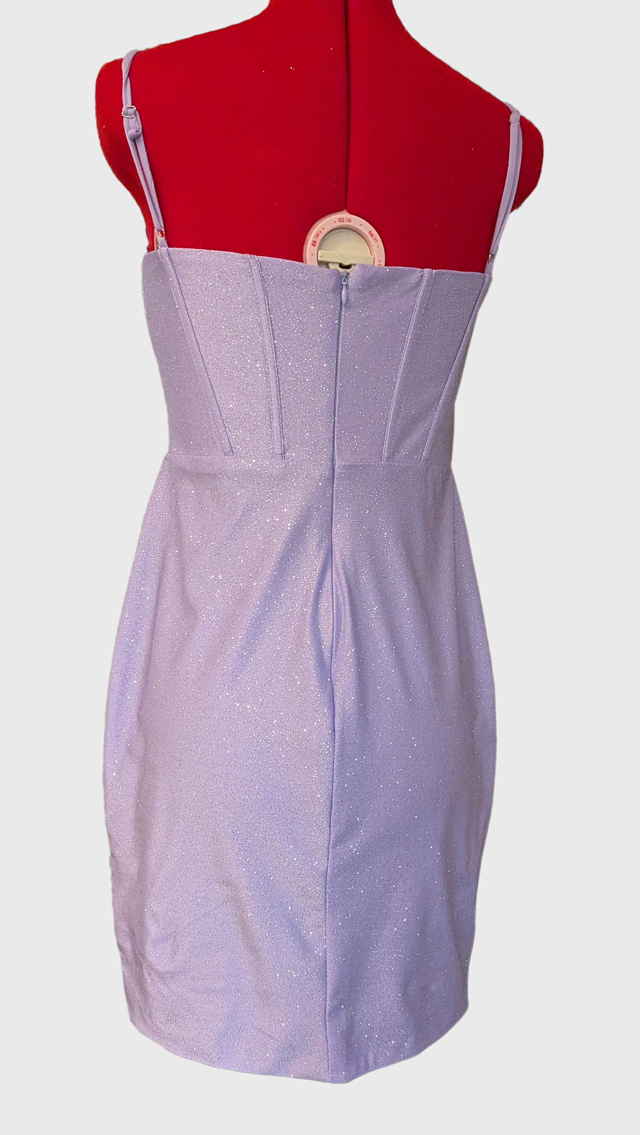 17 Short Lilac Glitter Party Dress