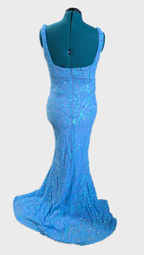 21 Blue Sequins Tank Top Dress