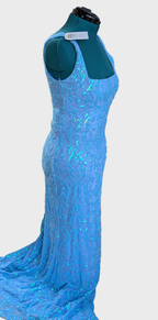 21 Blue Sequins Tank Top Dress