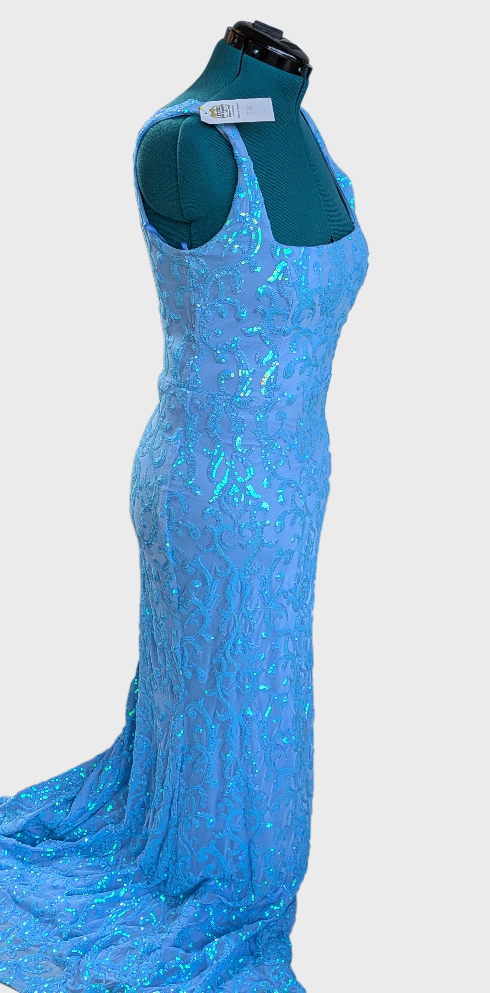 21 Blue Sequins Tank Top Dress