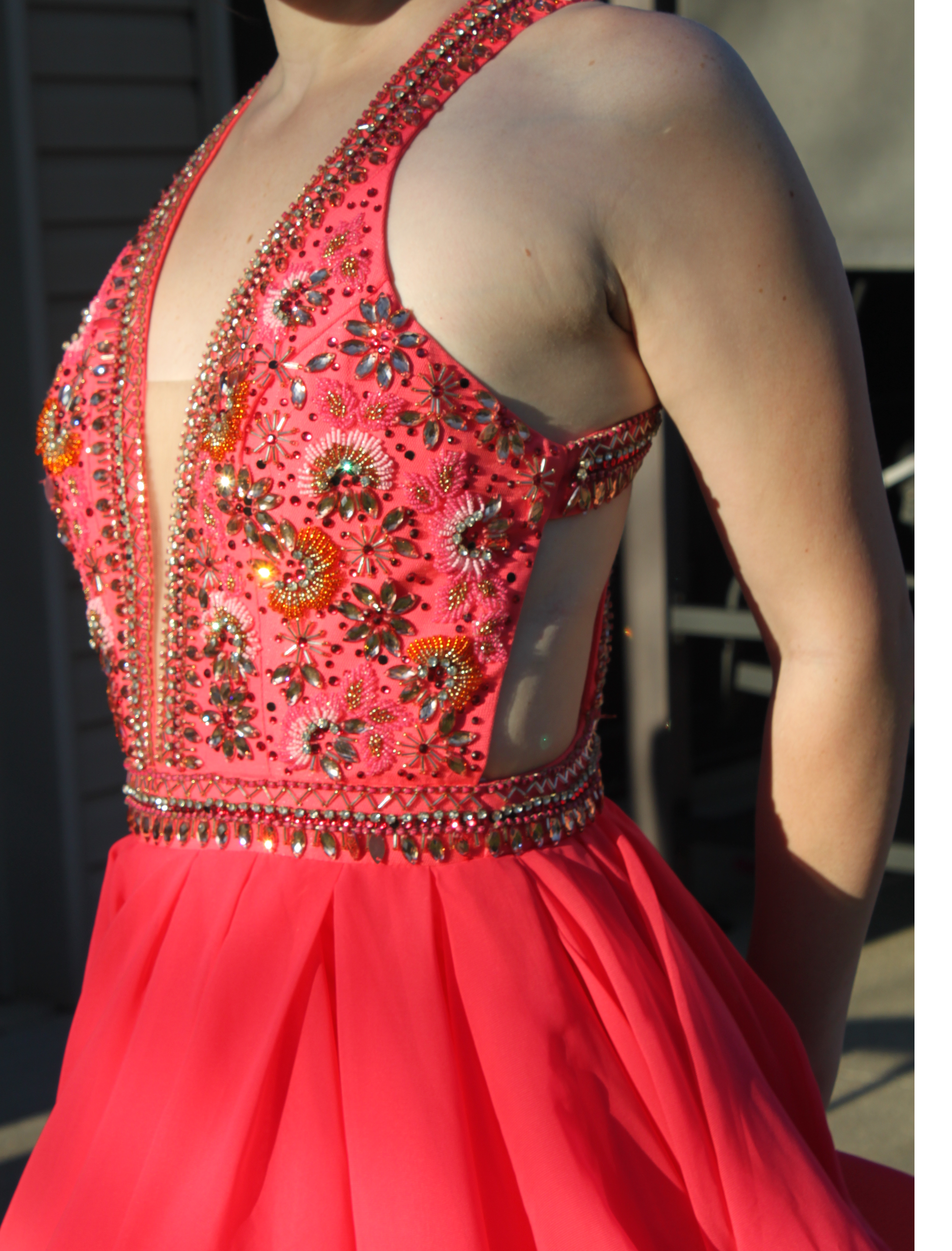 61 Pink beaded bodice