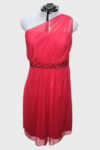 30 One Shoulder Short Red