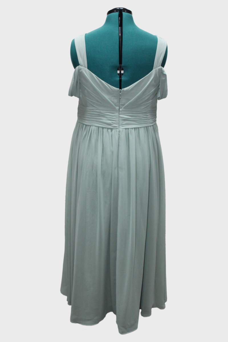 32 Sage Green Tank Top Shoulder Bridesmaid Dress