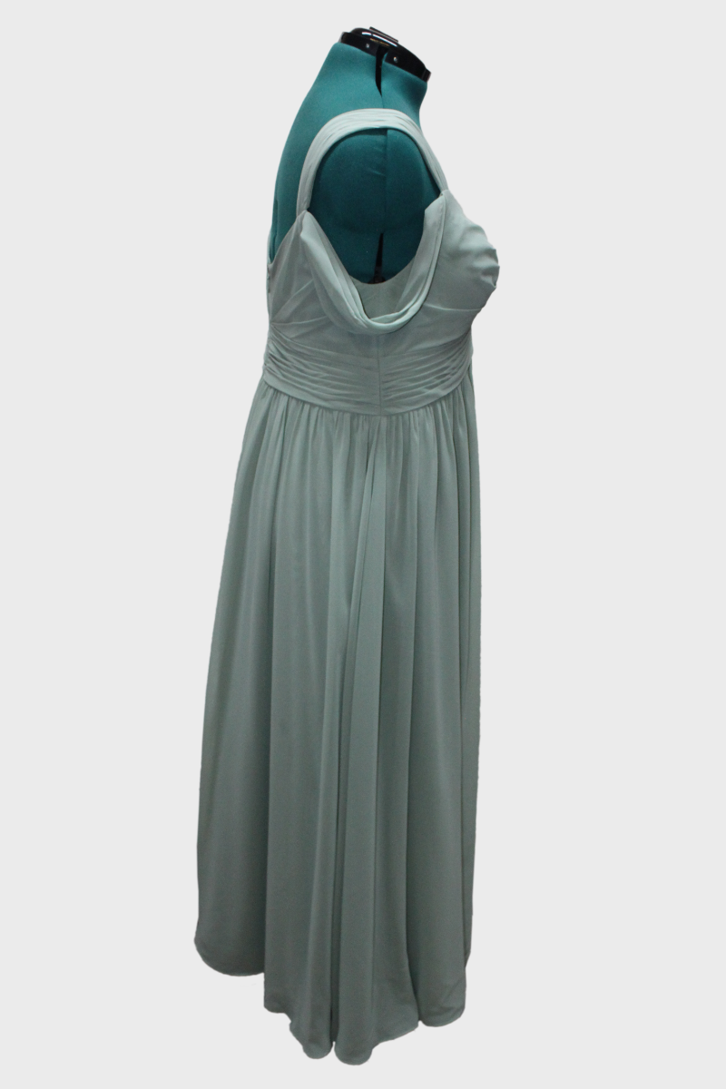 32 Sage Green Tank Top Shoulder Bridesmaid Dress