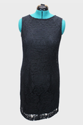 31 Short Black Lace Overlay