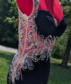 03 Black with Gemstone Floor Length