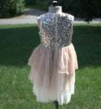 104 Glitter Layered Kids Dress