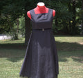 105 Sleek Vintage Black Belted Dress