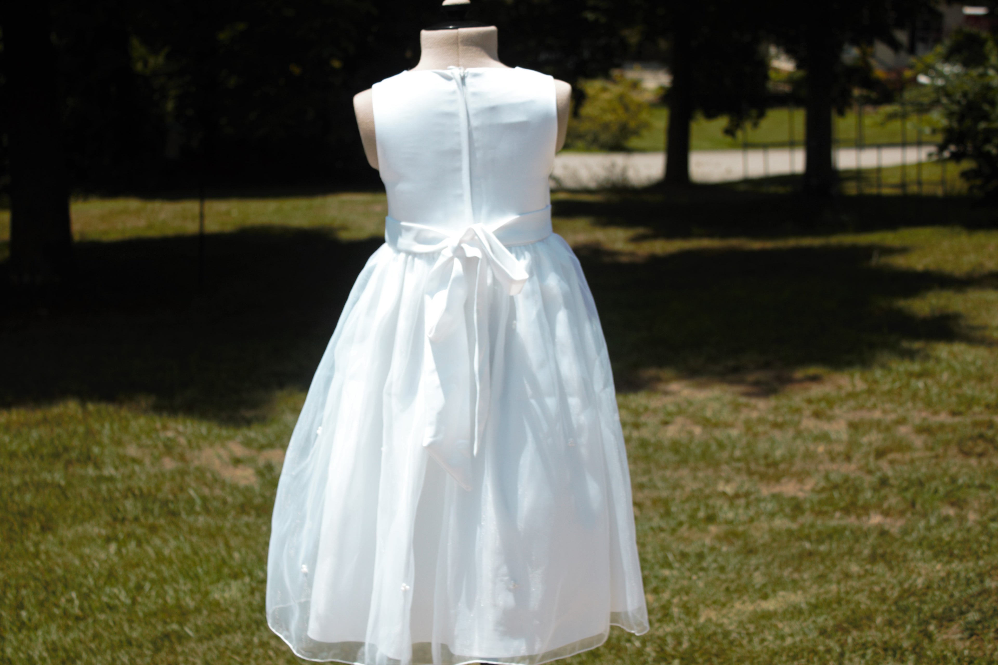 106 Rosette True White Kids Dress