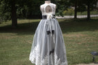 110 Grey and White Lace Kids Dress
