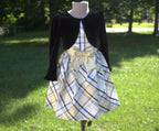 112 Yellow and Black Gingham Kids Dress