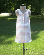 116 Blush and White Gingham Kids Dress