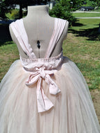 117 Blush Tule Flowy Kids Dress