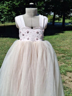 117 Blush Tule Flowy Kids Dress