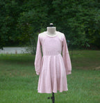 118 Pink Long Belle Sleeve Dress